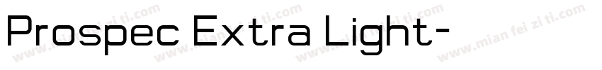 Prospec Extra Light字体转换